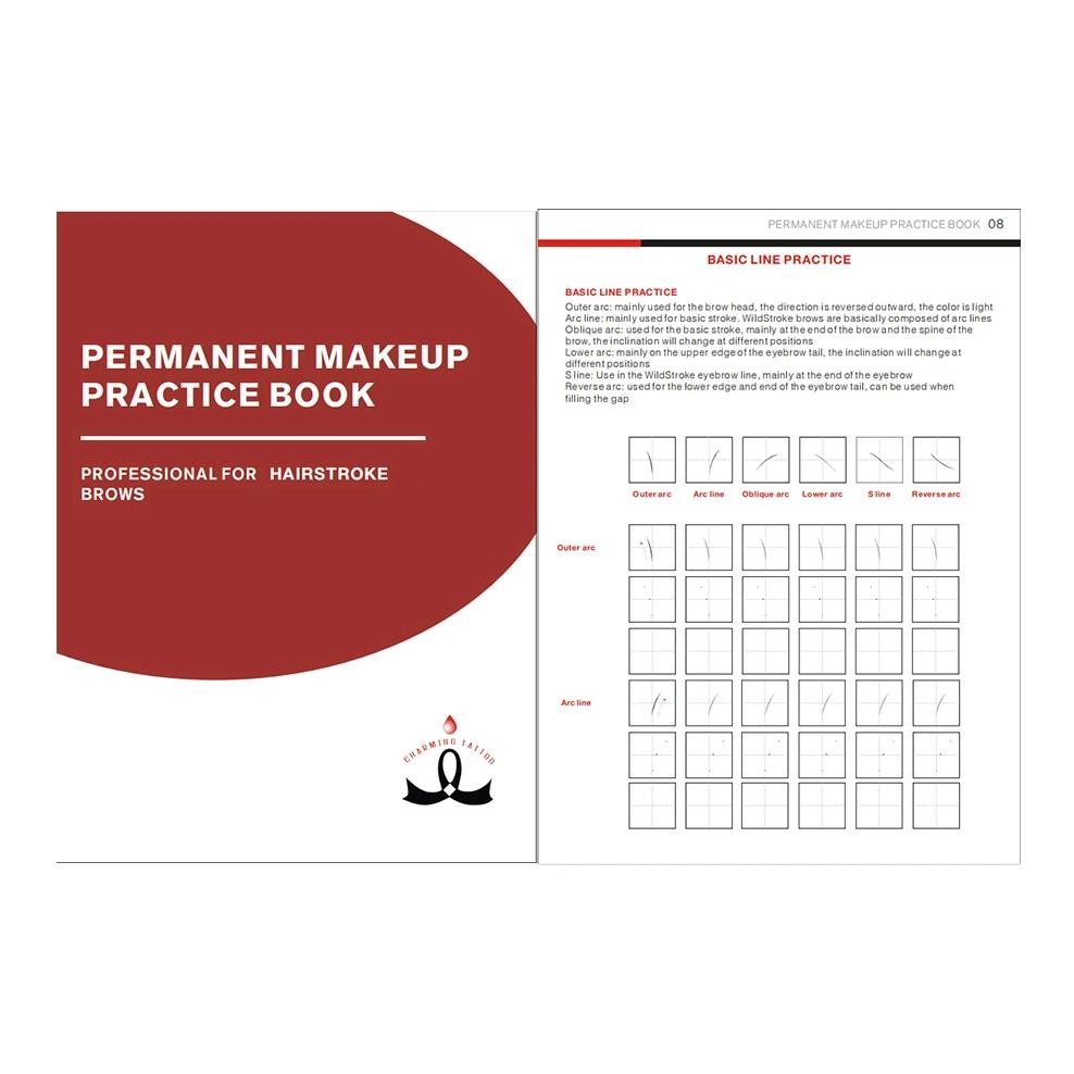 

Hot Sale 1Pc Tattoo Eyebrow Practice Books Professional Permanent Makeup English Training Book For Microblading Hairstroke