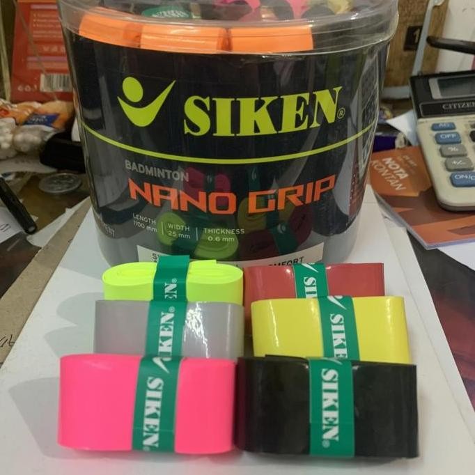 Grip Karet Badminton Tipis Siken Nano Grip ( 50 Pcs) 1 Toples Original