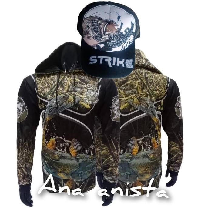 Produk Baru Paket Setelan Mancing Mania Jersey + Topi Abu Garcia Original