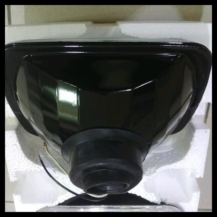 GRATIS ONGKIR LAMPU HEADLAMP DEPAN MOBIL H4 KRISTAL CRISTAL KOTAK 7 INCHI UNIVERSAL 