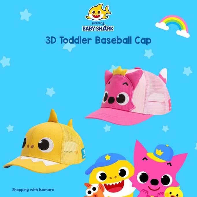 Pinkfong Baby Shark 3D Toddler Baseball Cap / Topi Anak