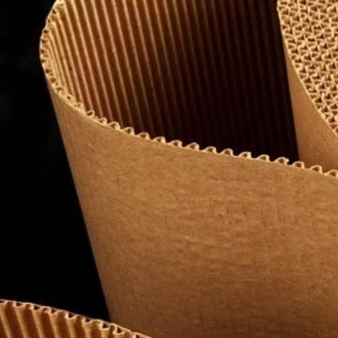 

BEBAS ONGKIR - 1 roll Single face bflute roll gulungan roll tinggi 120cm panjang 40-45 m berat 20 kg kardus dus karton gulungan corrugated