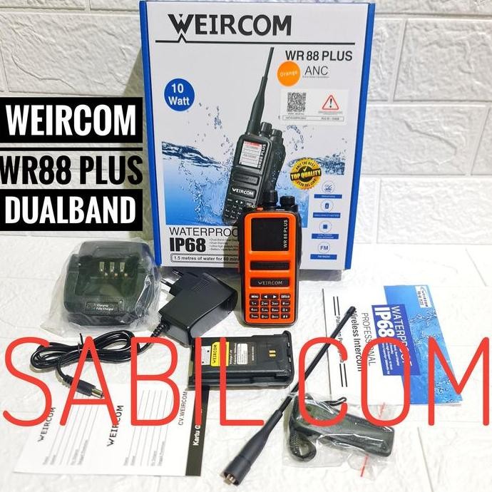 TERBARU - HT WEIRCOM WR88 PLUS 10 WATT DUALBAND WATERPROOF WEIRCOM WR 88 PLUS