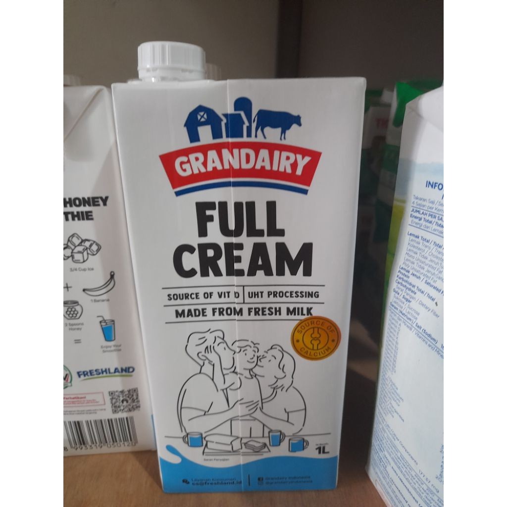 

Susu Full Cream - Susu UHT Plain - Ultra - Grand Dairy - Indomilk