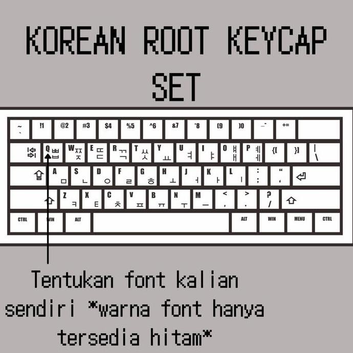 NEW KeyKraft Keycaps Korean ( Hangul ) Keycap Set (60%)