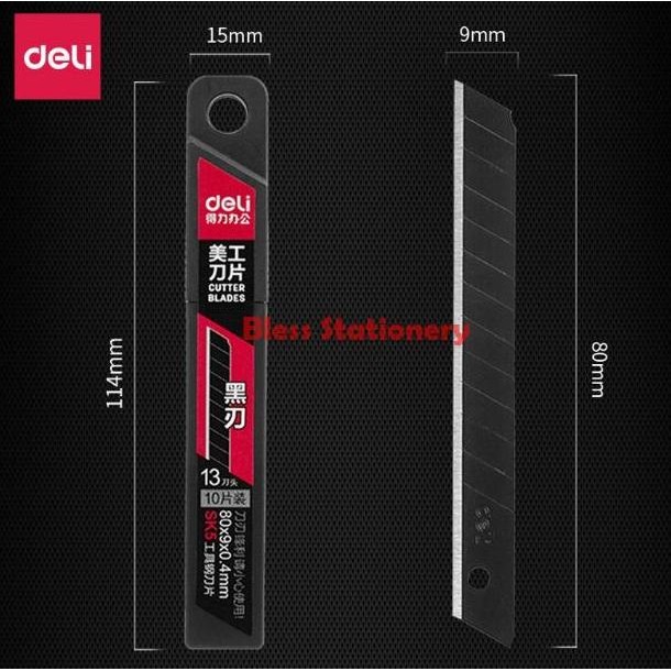 

Deli Isi Cutter Kecil Hitam Isi Ulang Cuter Hitam Black Cutter Blade Isi Kater Isi Silet