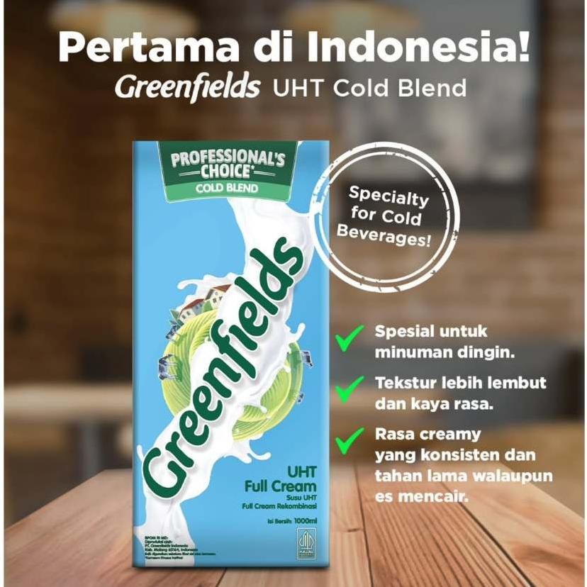 

Greenfields Professional's Choice Milk Susu UHT Full Cream 1 Liter (COLD BLEND) Nugi
