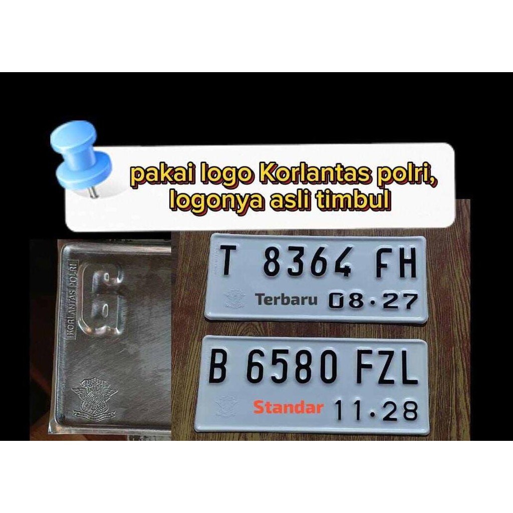 plat nomor motor font terbaru dan font standar
