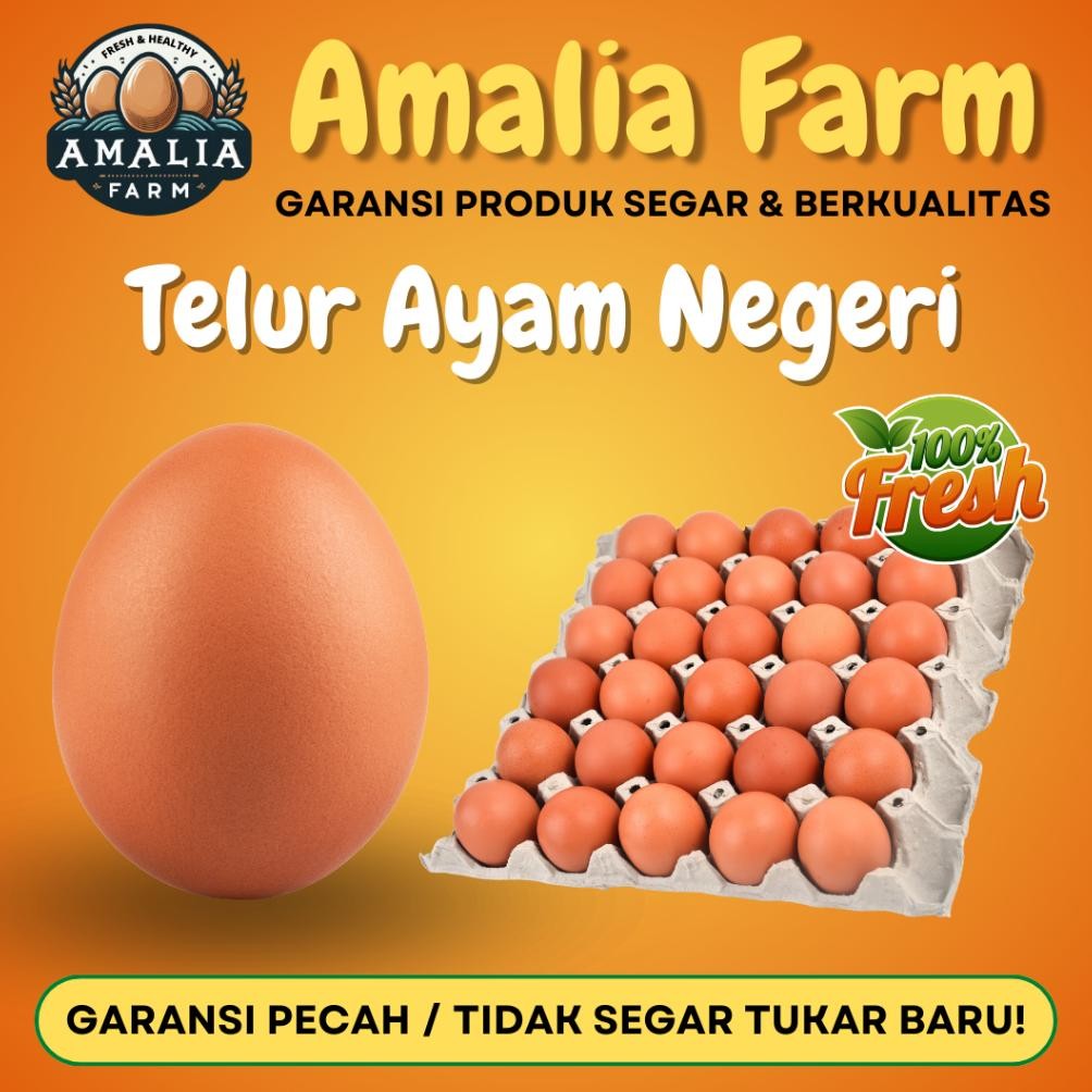 

Amalia Farm - 1 Kg Telur Ayam Negeri Premium Garansi Segar Nugi