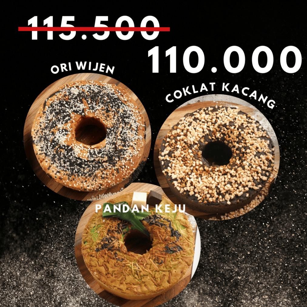 

Paket Hemat 3 Box Kue Bolu Coklat Kacang Pandan Keju Original Wijen / Marmer Cake / Bolu Panggang Nugi