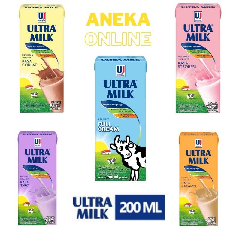 

ULTRA Milk Susu UHT 200ml x 24 Pcs (1 Karton) Nugi