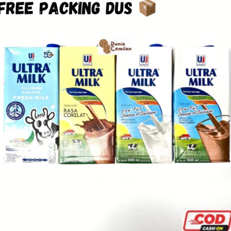 

[TERMURAH!!] Ultra Milk 1 Liter / 1000ml - Susu UHT Ultramilk Full Cream / Coklat Nugi