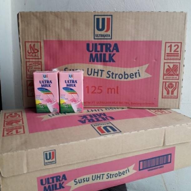 

Susu Ultra strawberry ukuran 125 mili isi 40 pcs Nugi