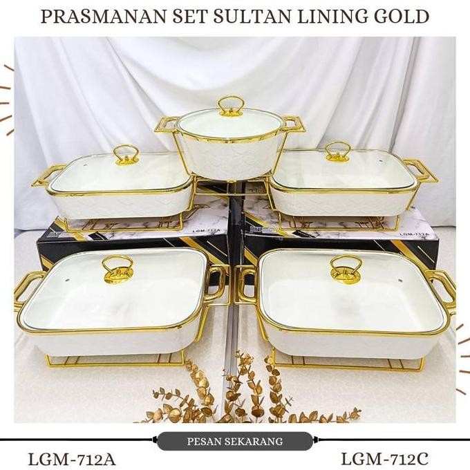 PRASMANAN SET KERAMIK LIS EMAS FIORENZA