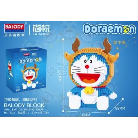 Bricks Nano Block Doraemon 12 Zodiak Bintang Mainan Puzzle 3D
