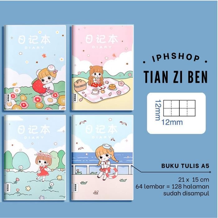 

Kp Iphshop Buku Tulis Kotak Kotak Menulis Bahasa Mandarin Korea Jepang Buku A5 Kertas Paper