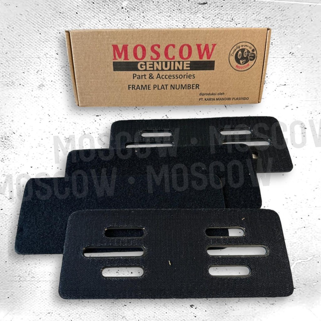 FRAMELESS NOMOR UNIVERSAL Set 2pcs Sepasang Depan Belakang + Baut / FRAME LESS TEMPEL PLATE Motor Du