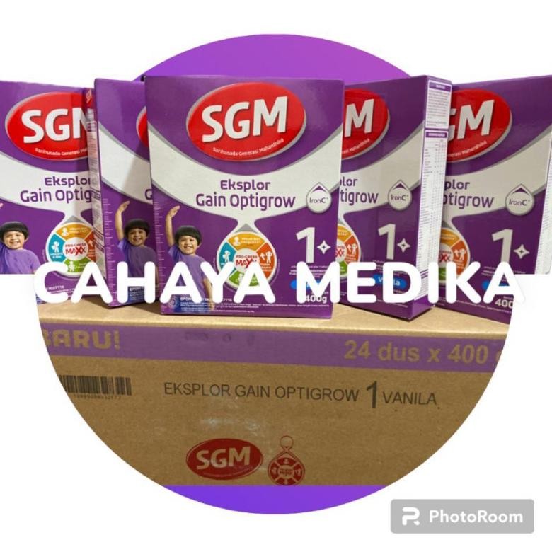 

5 DUS SGM GAIN OPTIGROW 1+ VANILLA 400 GR | FORMULASI NUTRIGIZI LENGKAP Nugi