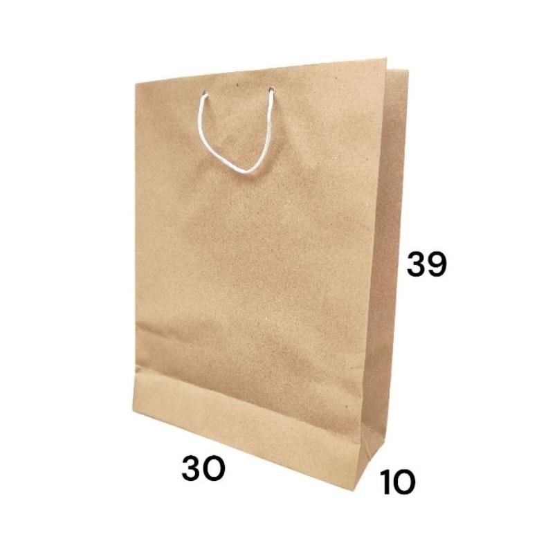 

paperbag coklat XL ukuran 30x39x10 isi 12 pcs Nugi