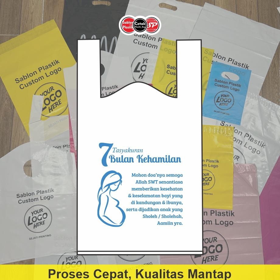 

(Isi 25 pcs) Kantong Plastik Tasyakuran 7 Bulan / 4 Bulan - Kresek Syukuran Nugi
