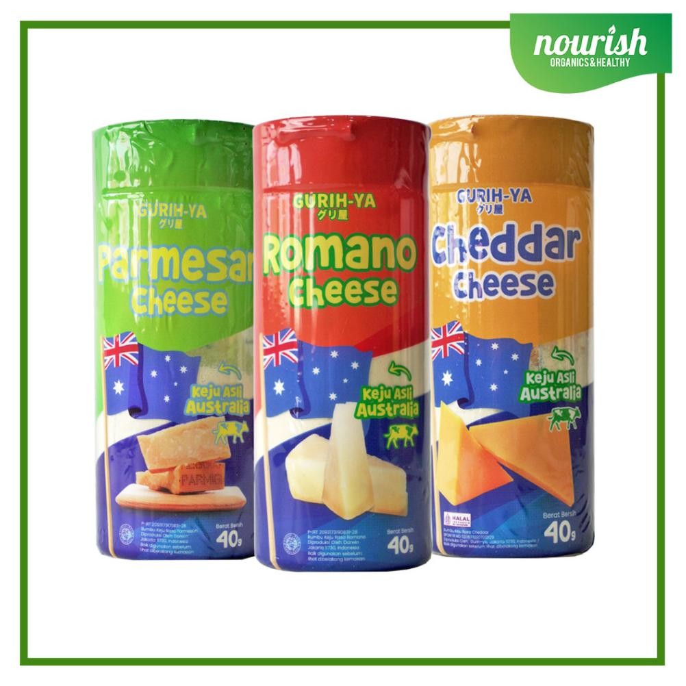 

GURIH-YA Bumbu Bubuk Tabur KEJU / Romano Parmesan Cheddar Cheese 40g Nugi