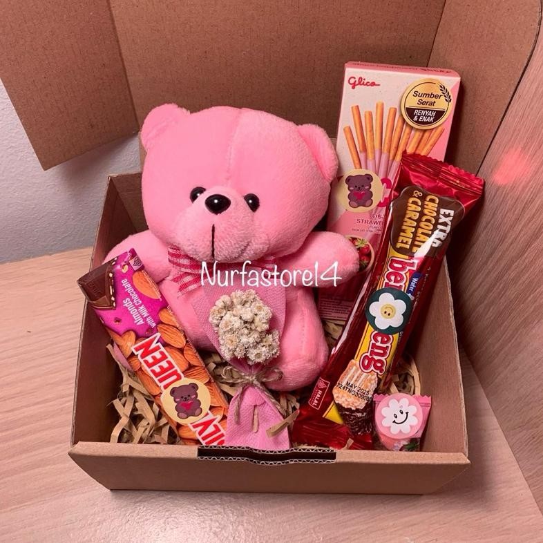 

Hampers Snack Box Giftbox/Kado Pink Series/Kado Valentine/Kado Ulang tahun/Surprise/Hadiah Anniversary Nugi