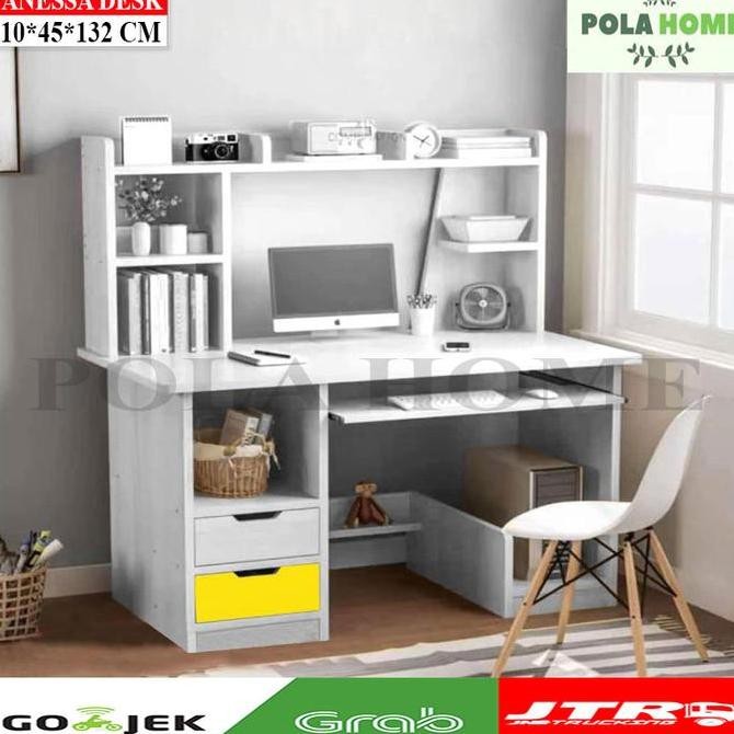 Pola VanessaDesk Meja Komputer Meja Belajar Multifungsi by KURIR CARGO
