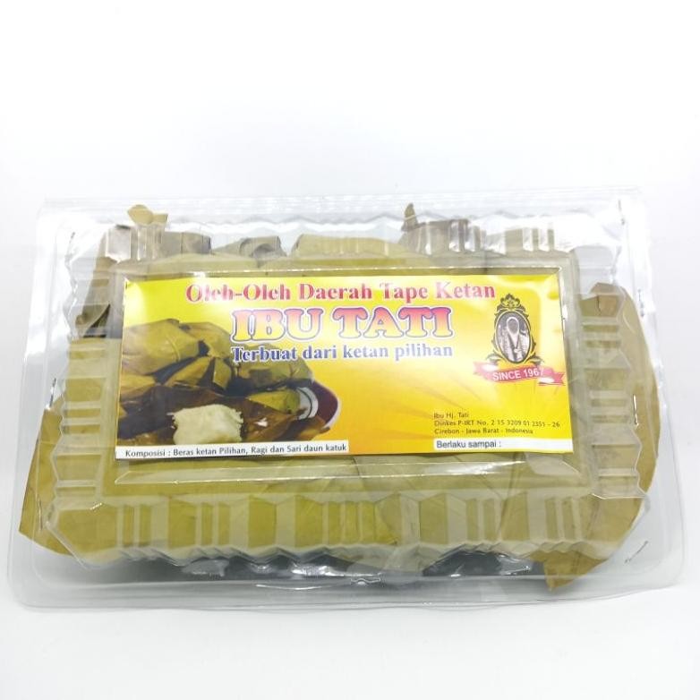 

Tape Ketan Khas Cirebon/Kuningan Ibu Hj.Tati Kemasan Mika Kotak Isi 30 Pcs Nugi
