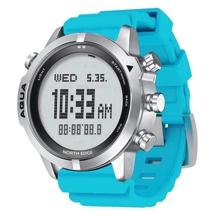 North Edge Aqua Jam Tangan Pria Diving Altimeter Kompas Barometer
