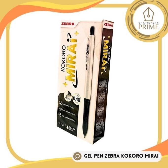 

Pulpen Gel Zebra Kokoro Mirai 0,48 Mm (Isi 12 Pcs)