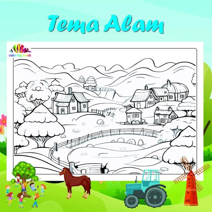 

Kp Kertas Mewarnai / Coloring / Kertas Gambar / Alam A