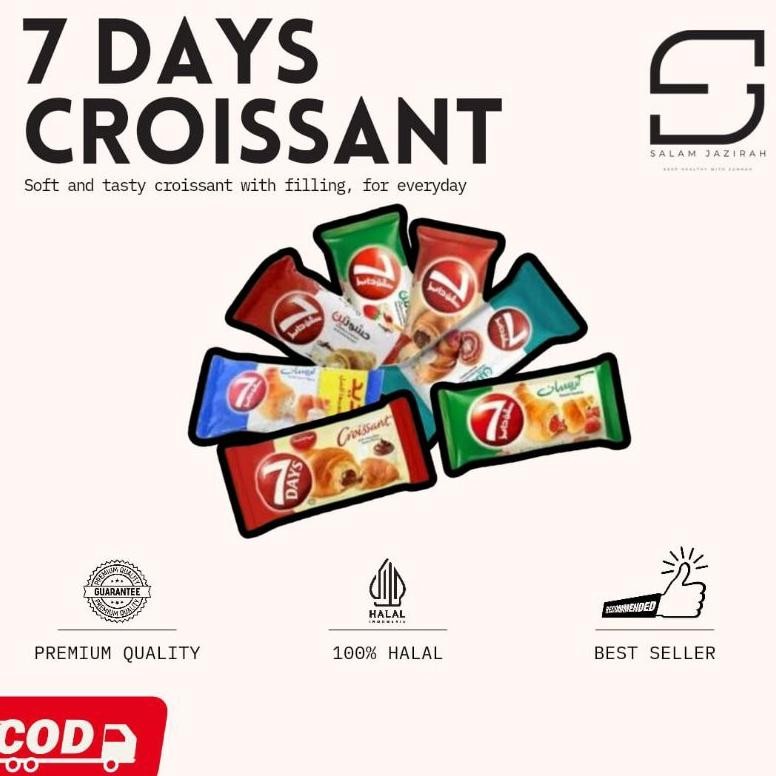 

7 Days Croissant Import Arab Saudi Isi 5+1 / Oleh Oleh Haji Umrah/ Roti Arab Nugi