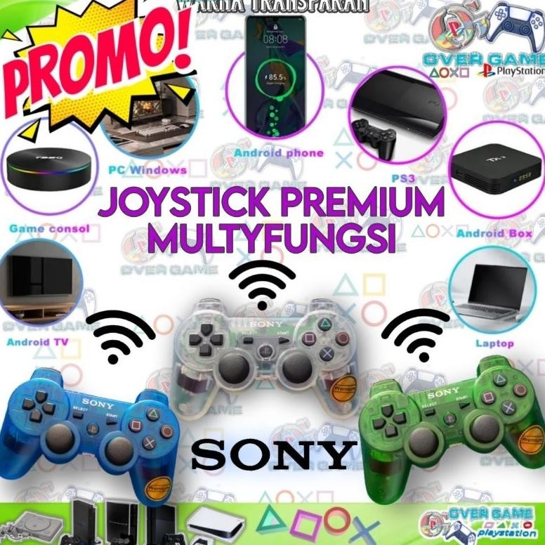 JOYSTICK PS3 WARNA TRANSPARAN SUPPORT HP/PC/LAPTOP/SMARTtv/PS3