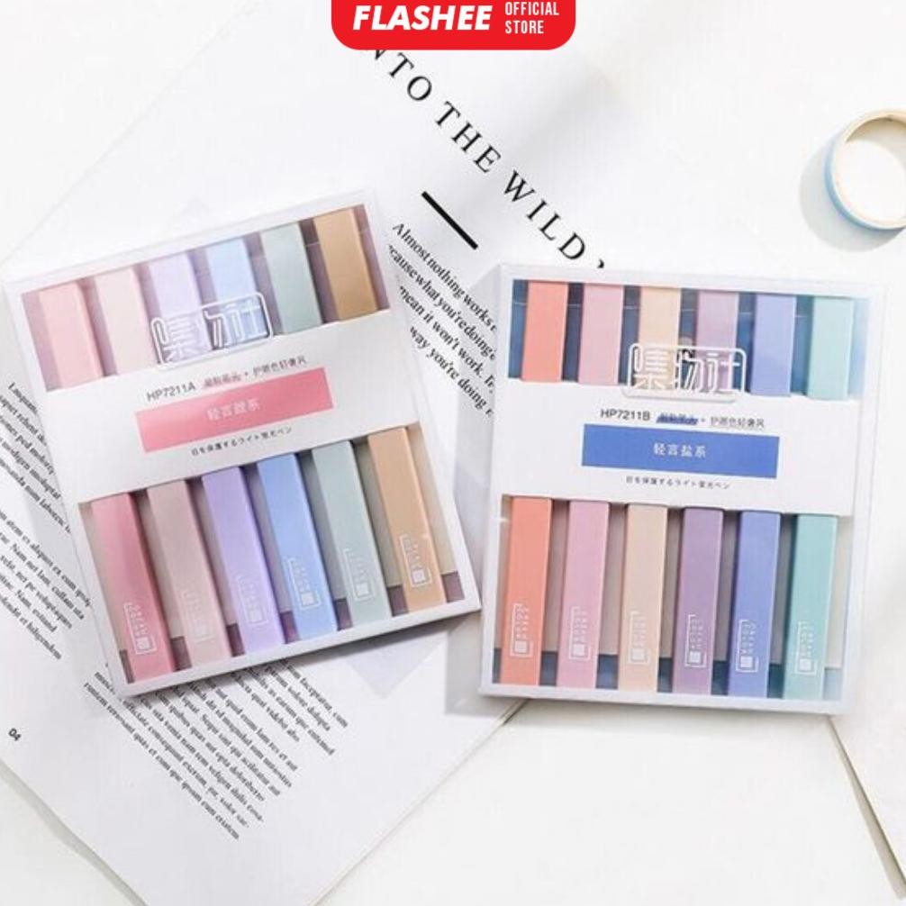 

Trend - Flashee Highlighter Spidol 6 PCS Highlighter 2 In 1 Double Brush Spidol Warna Pastel ,.