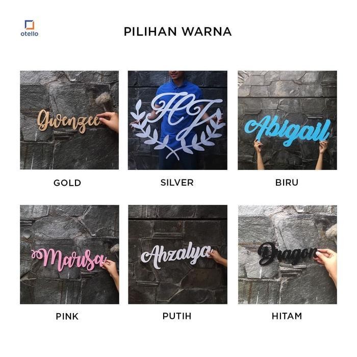 Papan Nama Untuk Backdrop / Hiasan Backdrop Pesta / Dekorasi Nama