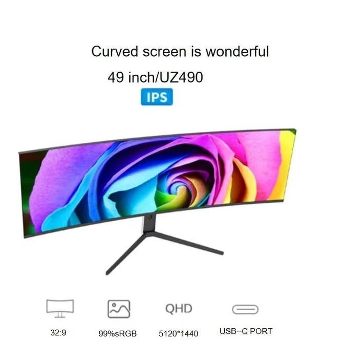 TERLARIS - Zeuslap Monitor 49 Inch Curved Gaming Monitor computer OEM 49 inch ultrawide 5k 4k gaming