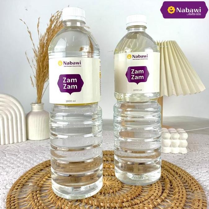 

AIR ZAM ZAM 1 LITER KEMASAN BOTOL ASLI ORINAL OLEH OLEH HAJI UMROH