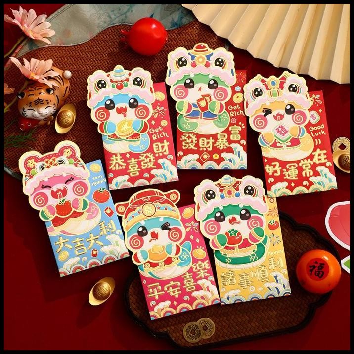 

NEW 2025 Angpao Imlek Bentuk Amplop Tahun Ular Angpau Sincia Uler Angpao Panjang Merah Premium Tebal Murah Grosir