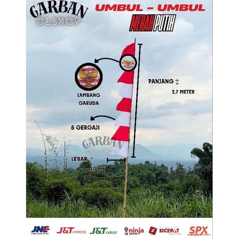 Umbul Umbul Gergaji Merah Putih (1Kodi) Ready