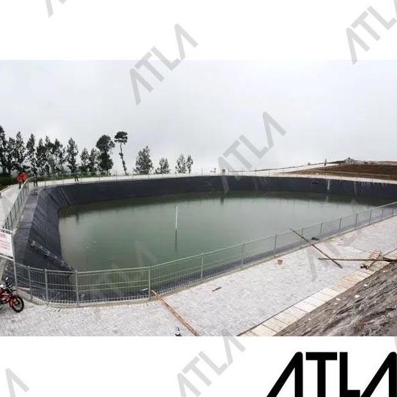 Plastik Geomembran 6 Meter 500 Micron Hitam HDPE Terpal Kolam Ikan 6M