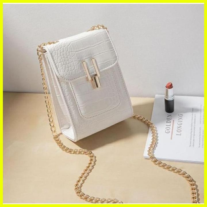 Original Tas Selempang Hp Tas Mini Croco Lengkap