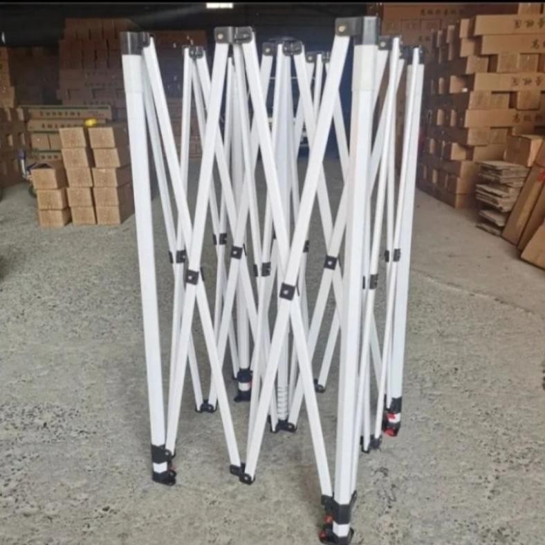 Terlaris Rangka Tenda Lipat Ukuran 3X3  Premium Besi Putih