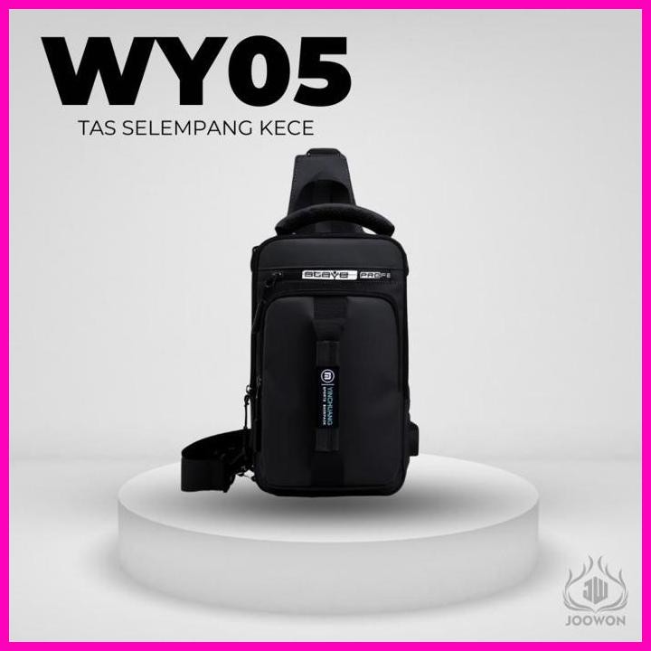 Boss Tas Selempang Pria / Waistbag Bahan Nylon / Tas Selempang Pria Multifungsi Fashion Kekinian Ter
