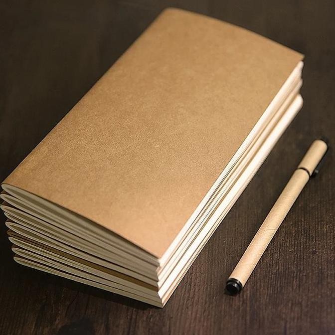 

Buku Kertas Polos Notebook Catatan Travel Vintage Blank Paper 68 Pages