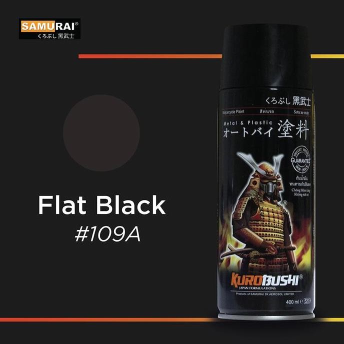 Samurai Paint Flat Black 109a Hitam Doff Standar #109A