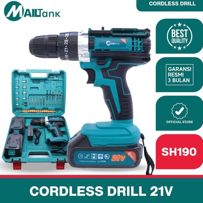 Mesin Bor Baterai Cordless Impact Drill Mailtank 32V SH-190