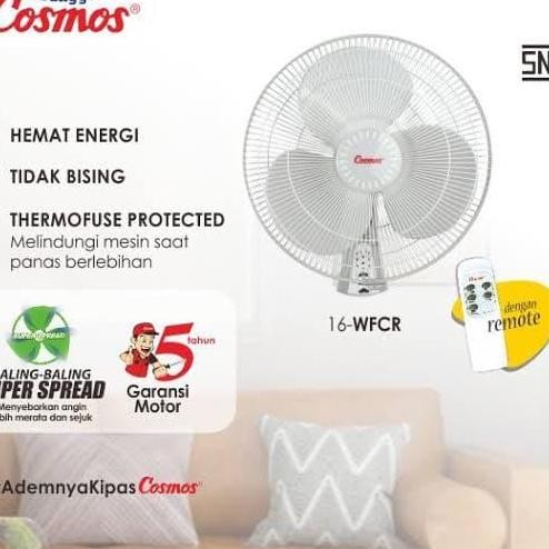 Kipas Angin Dinding Cosmos Remote Control 16Wfcr