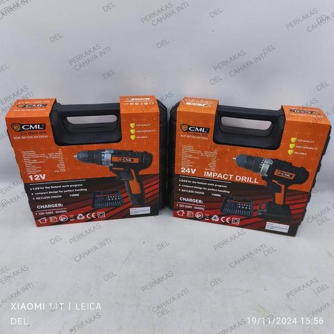 Camel Mesin Bor Cordless Drill + set 12 Volt 24 Volt - Baterai Impact