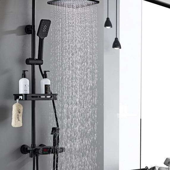 Set Shower Panas Dingin Persegi Shower Kamar Mandi Alat Mandi