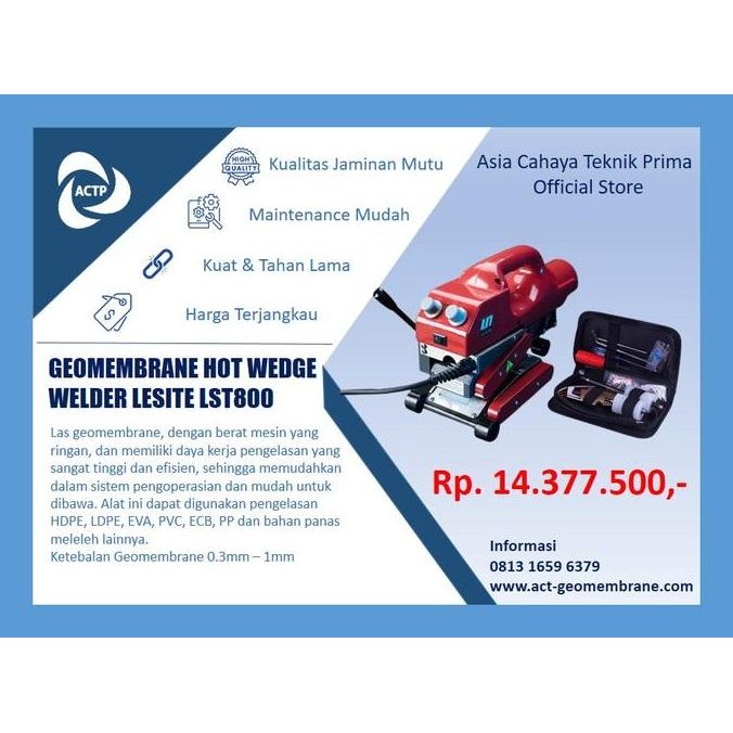 Mesin las Geomembrane Hot Wedge Welder LST800